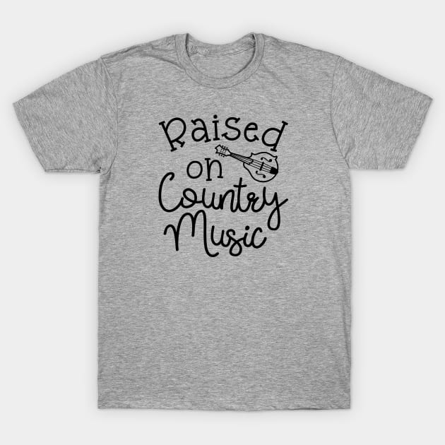 Raised On Country Music Mandolin T-Shirt by GlimmerDesigns